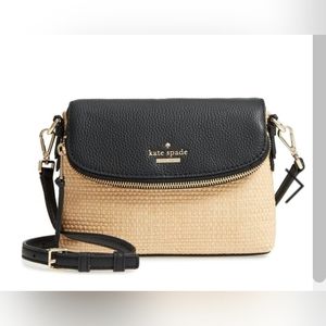 Kate Spade Cobble Hill Straw Carson Mini Crossbody Bag